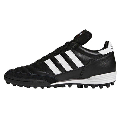 Black-White - Side - Adidas Mens Mundial Team Leather Flat Artificial Ground Football Boots