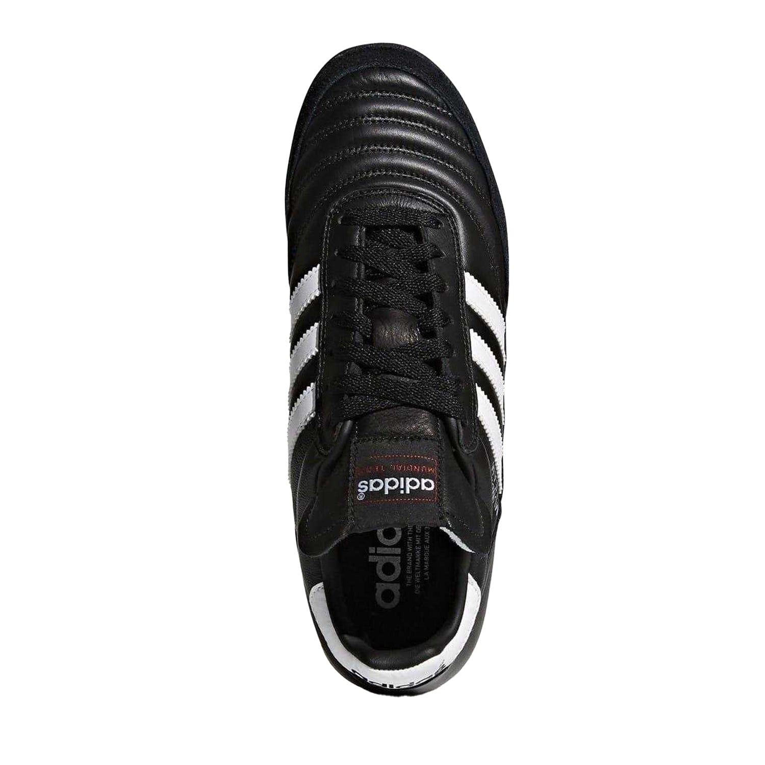 Black-White - Lifestyle - Adidas Mens Mundial Team Leather Flat Artificial Ground Football Boots