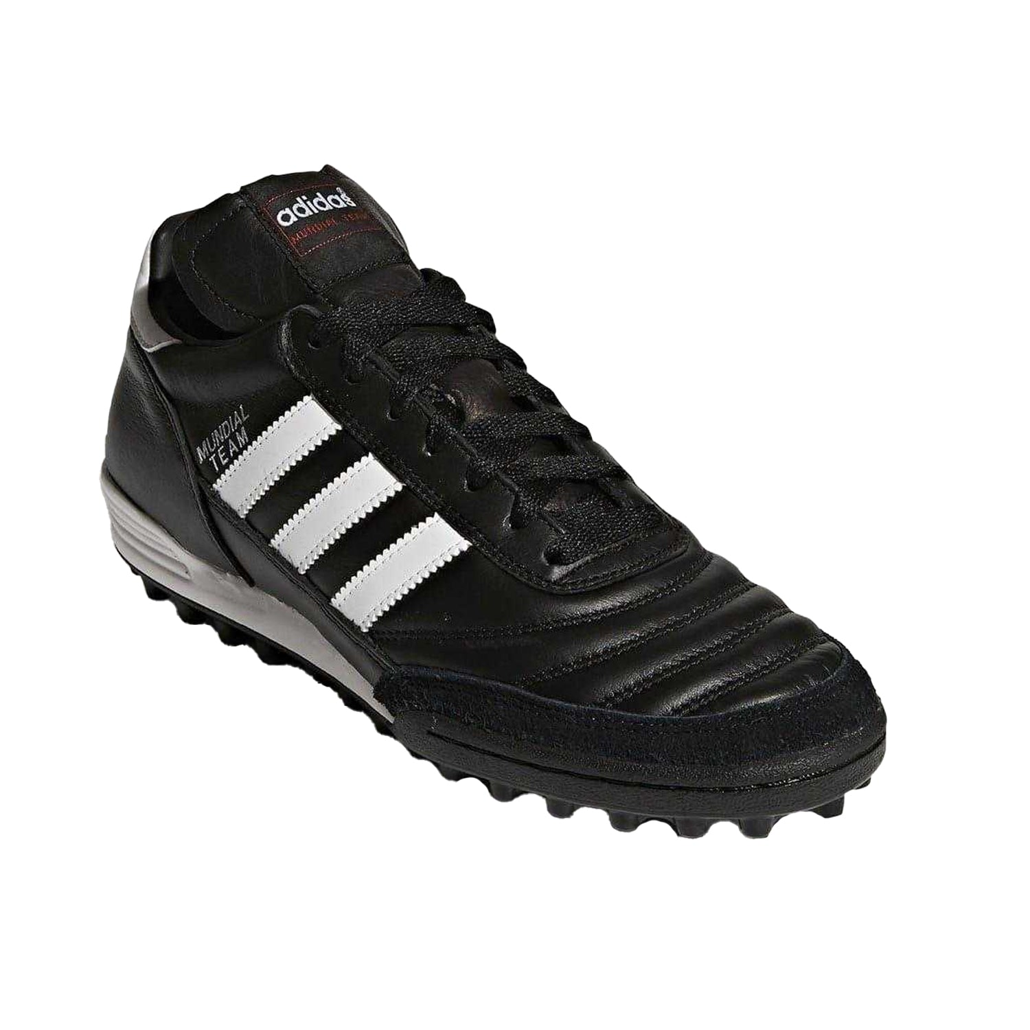 Black-White - Pack Shot - Adidas Mens Mundial Team Leather Flat Artificial Ground Football Boots
