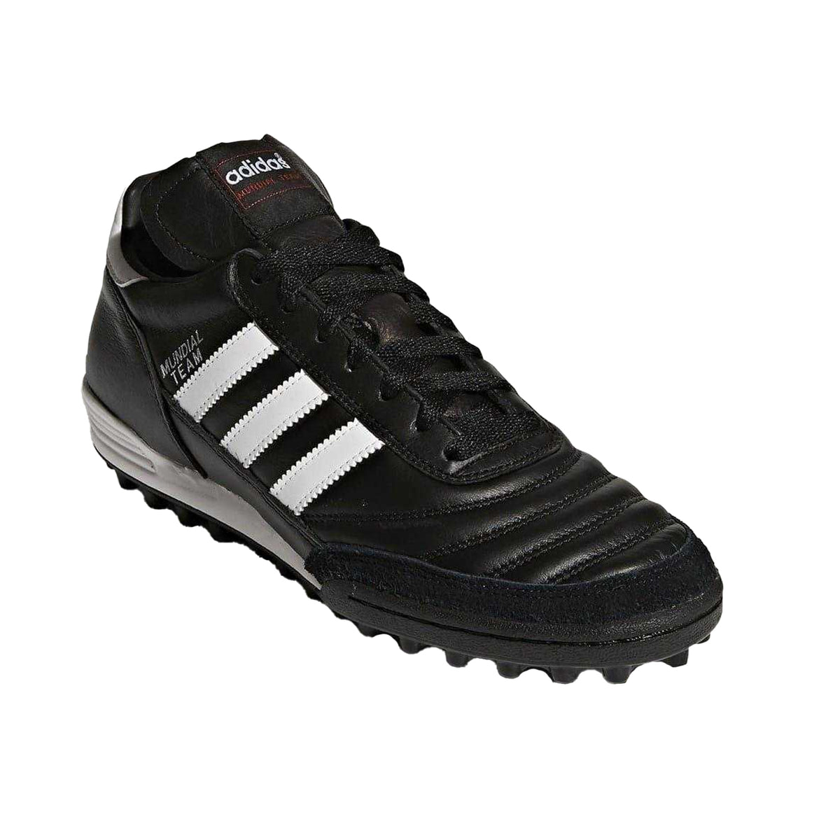 Black-White - Pack Shot - Adidas Mens Mundial Team Leather Flat Artificial Ground Football Boots