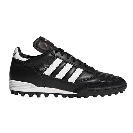 Black-White - Front - Adidas Mens Mundial Team Leather Flat Artificial Ground Football Boots