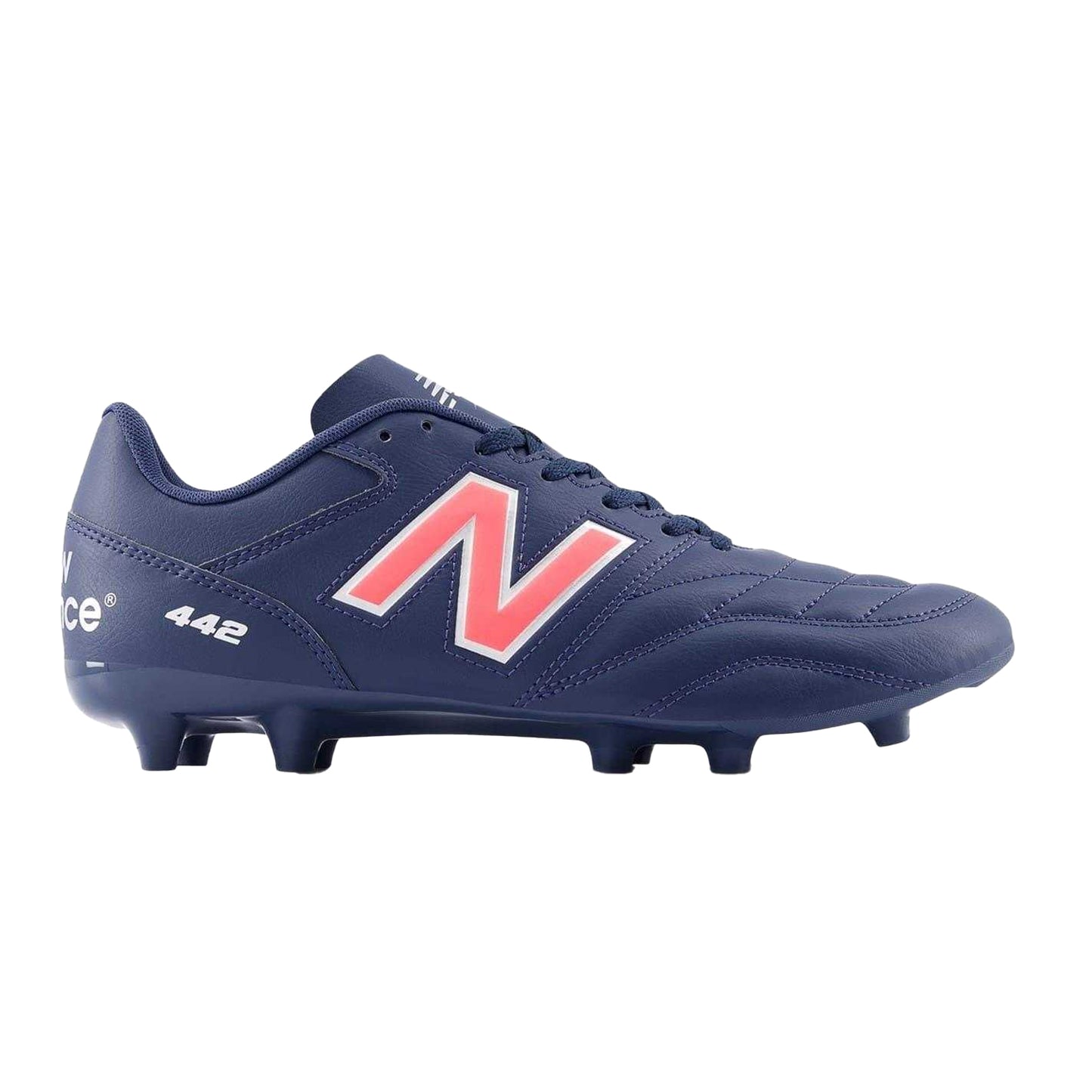 Navy-Red - Front - New Balance Mens Synthetic Firm Ground Football Boots
