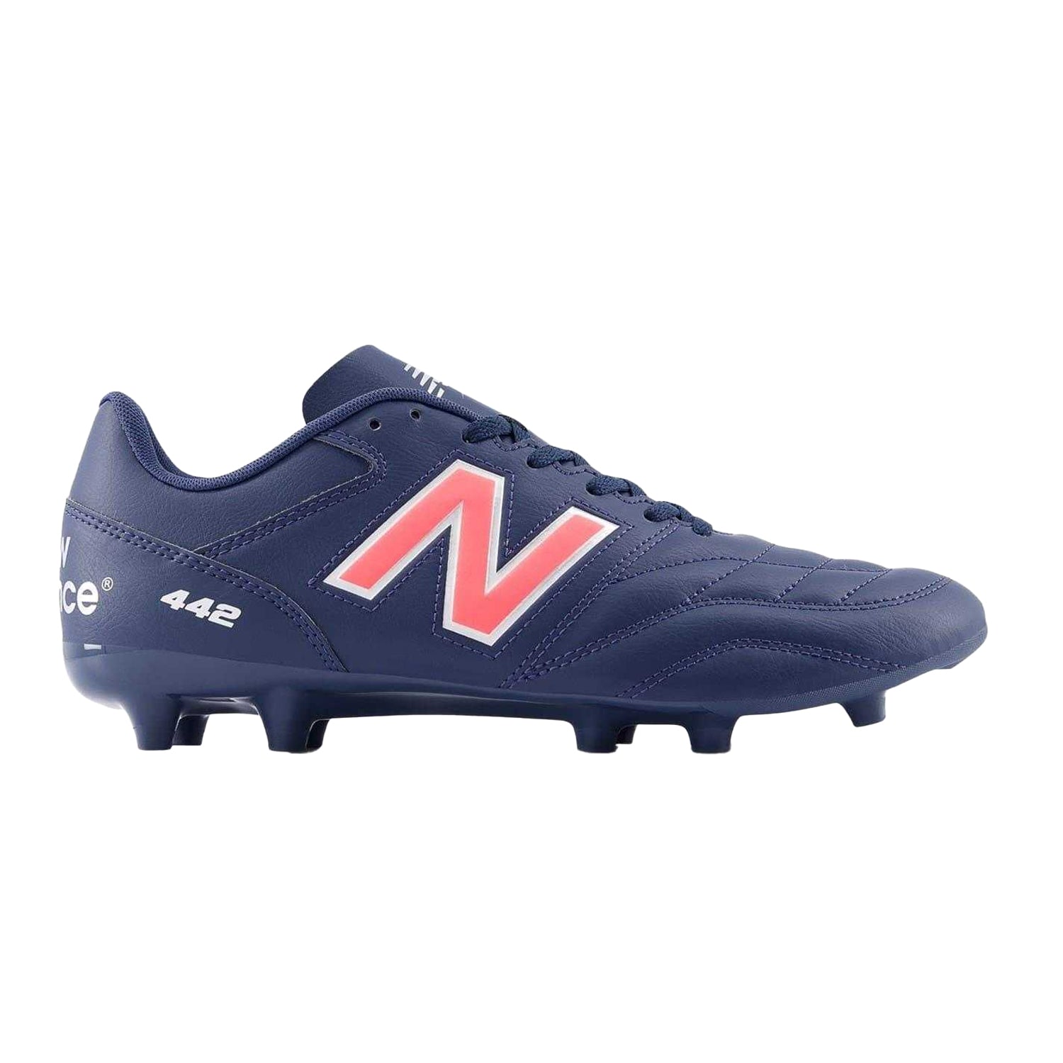 Navy-Red - Front - New Balance Mens Synthetic Firm Ground Football Boots