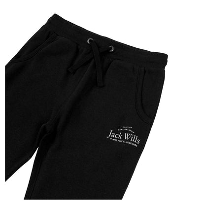 Black - Side - Jack Wills Girls Script Jogging Bottoms