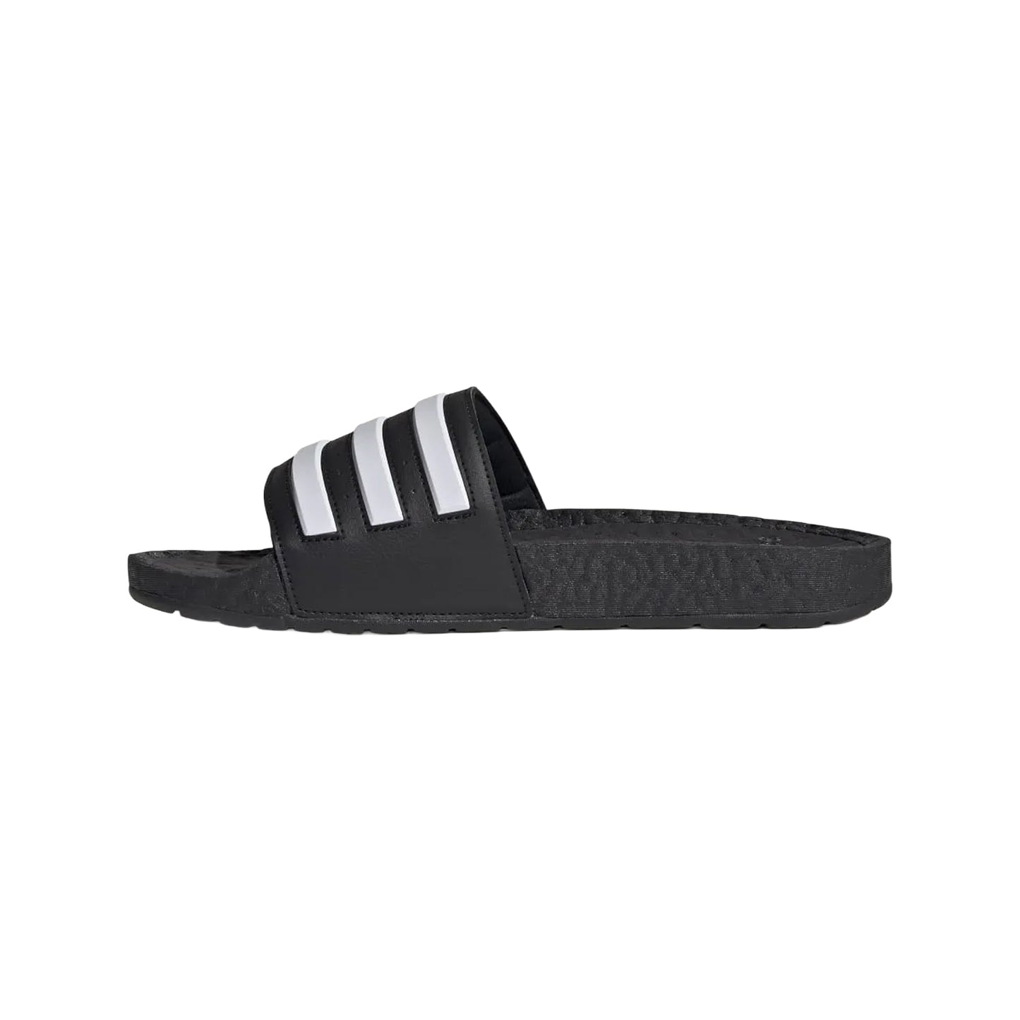 Black-White - Side - Adidas Womens-Ladies Adilette Boost Sliders
