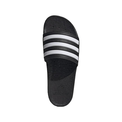 Black-White - Pack Shot - Adidas Womens-Ladies Adilette Boost Sliders