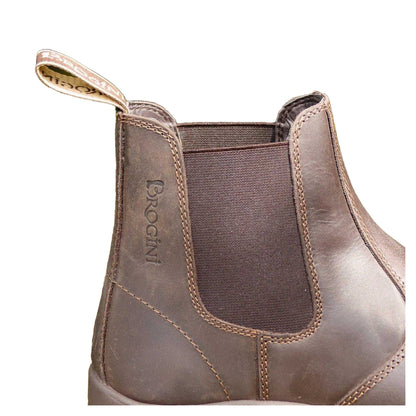 Brown - Lifestyle - Brogini Womens-Ladies Kingham Oiled Leather Low Heel Chelsea Boots