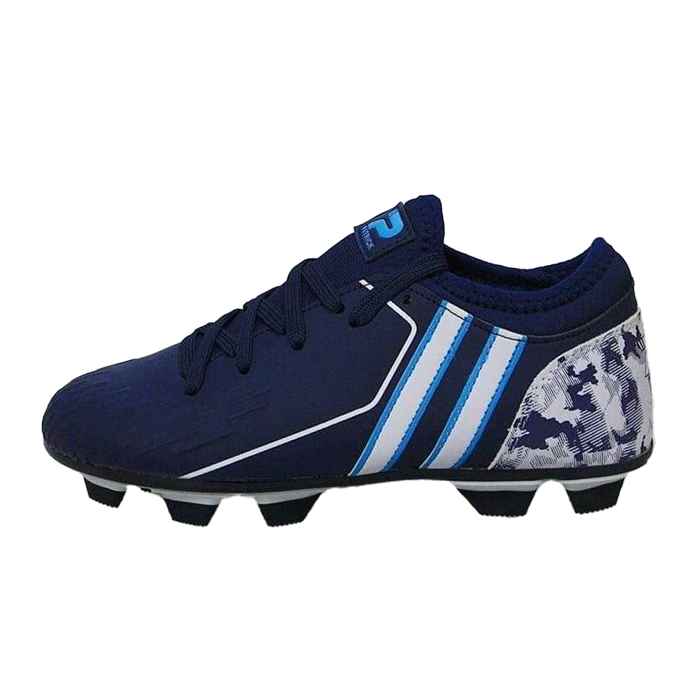 Blue - Back - Patrick Womens-Ladies Lace Up Firm Ground Football Boots