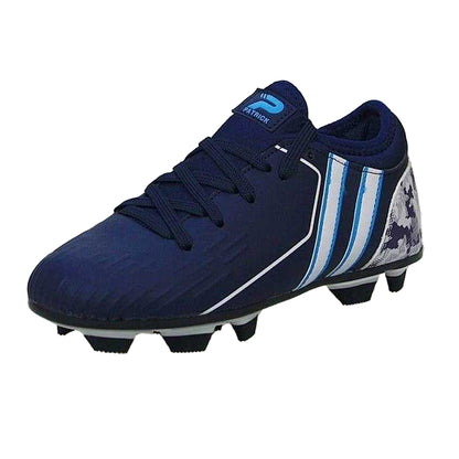 Blue - Side - Patrick Womens-Ladies Lace Up Firm Ground Football Boots