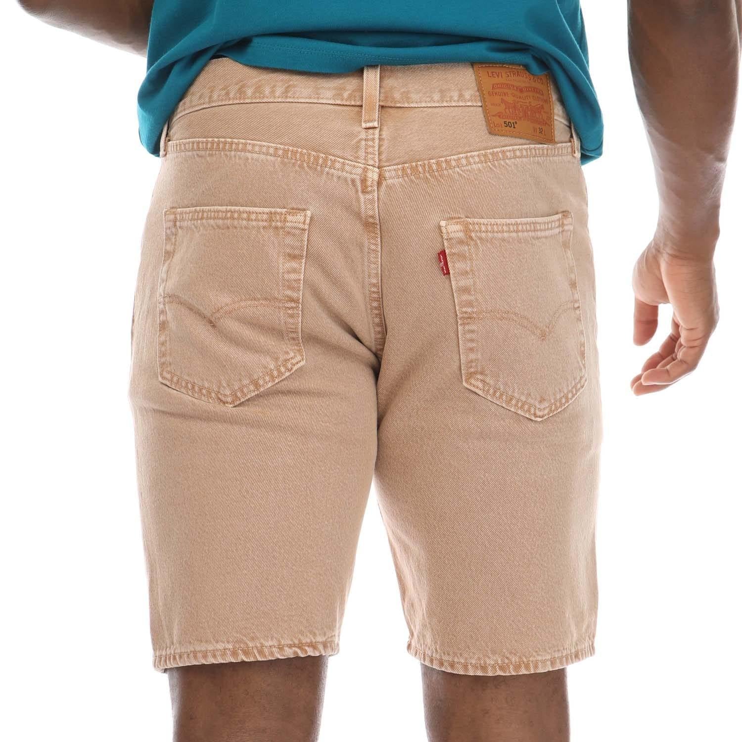 Sand - Back - Levis Mens 501 Original Shorts