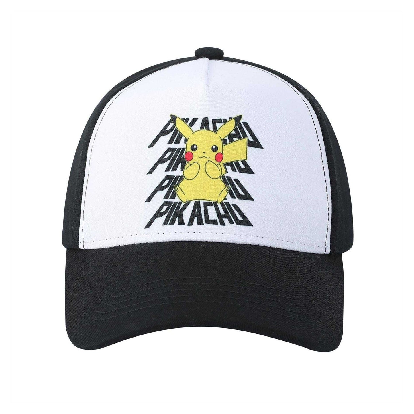 Black-White - Side - Pokemon Childrens-Kids Pikachu Baseball Cap