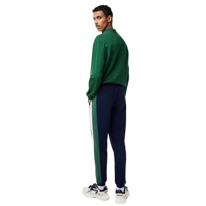 Multicoloured - Back - Lacoste Mens Fleece Cut and Sew Panel Training Joggers
