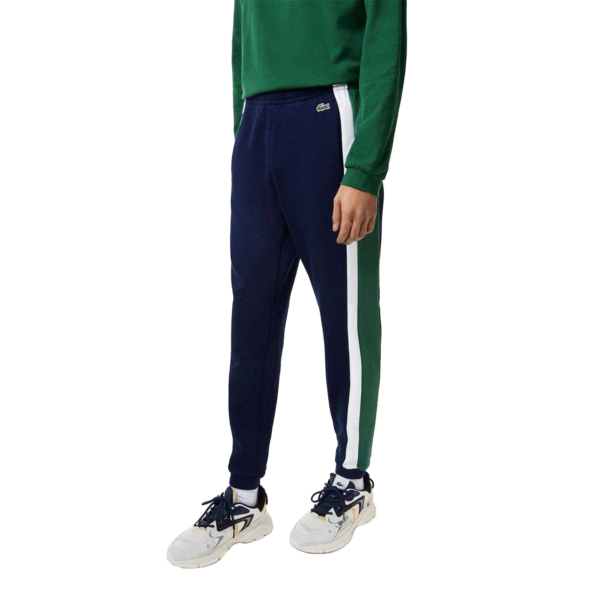 Multicoloured - Lifestyle - Lacoste Mens Fleece Cut and Sew Panel Training Joggers
