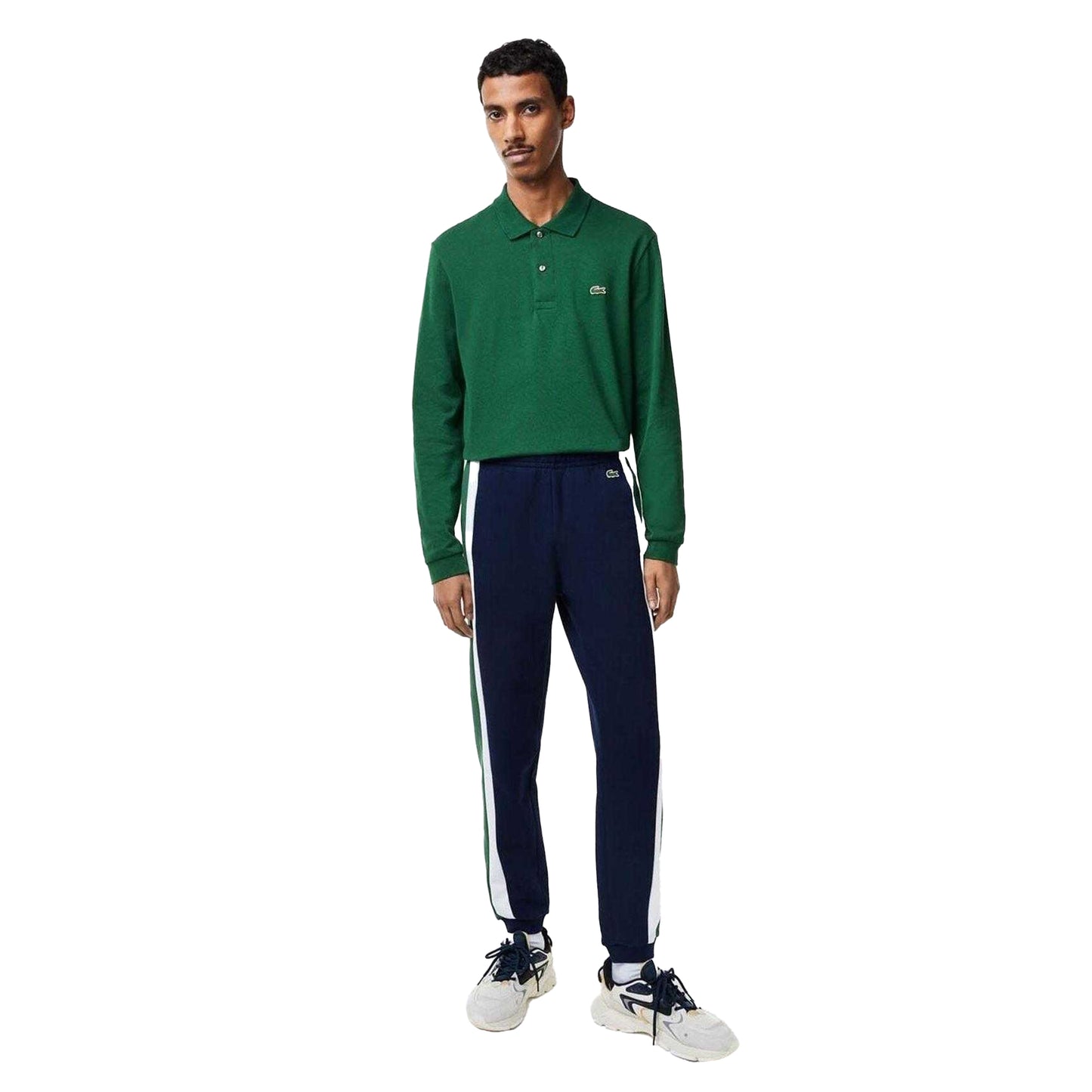 Multicoloured - Pack Shot - Lacoste Mens Fleece Cut and Sew Panel Training Joggers
