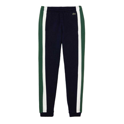 Multicoloured - Front - Lacoste Mens Fleece Cut and Sew Panel Training Joggers