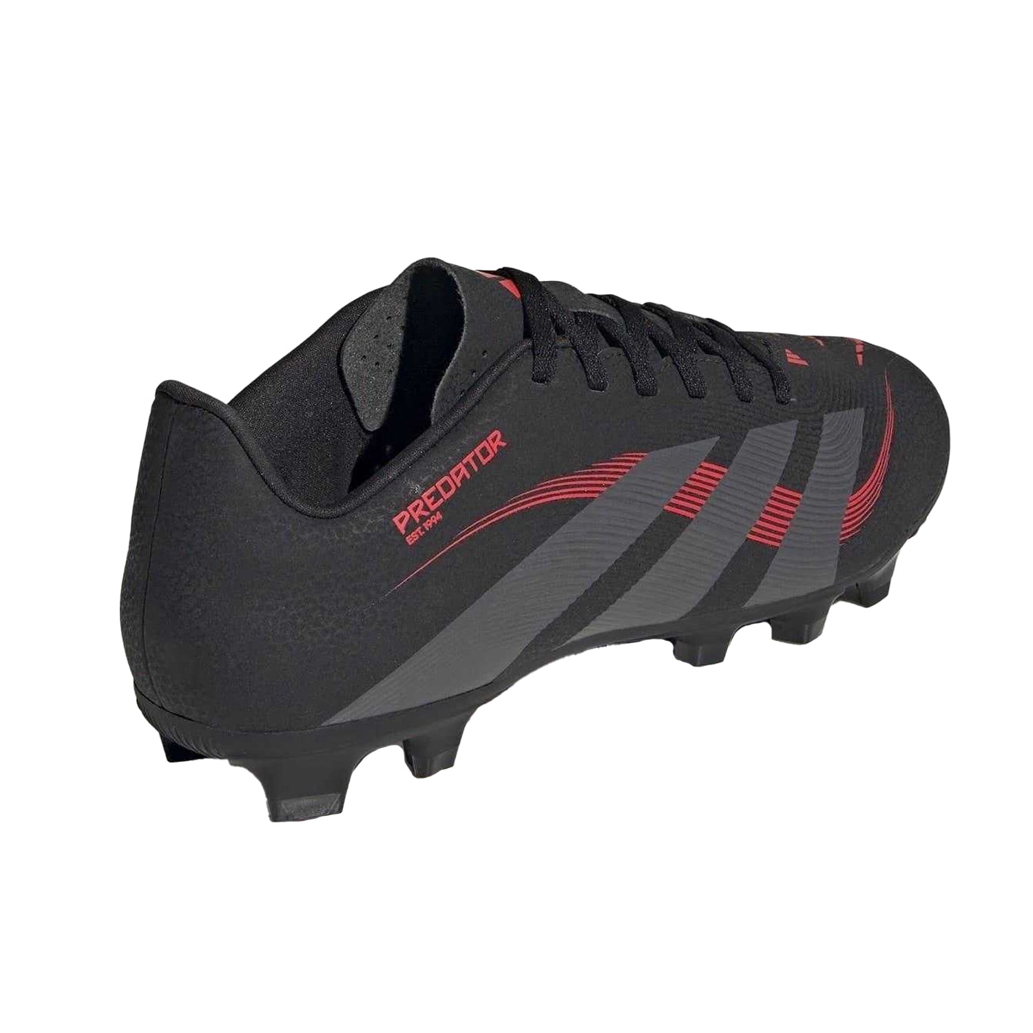 Black-Grey - Back - Adidas Mens Predator Club Firm Ground Football Boots