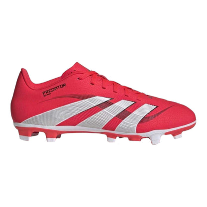 Red-White - Front - Adidas Mens Predator Club Firm Ground Football Boots