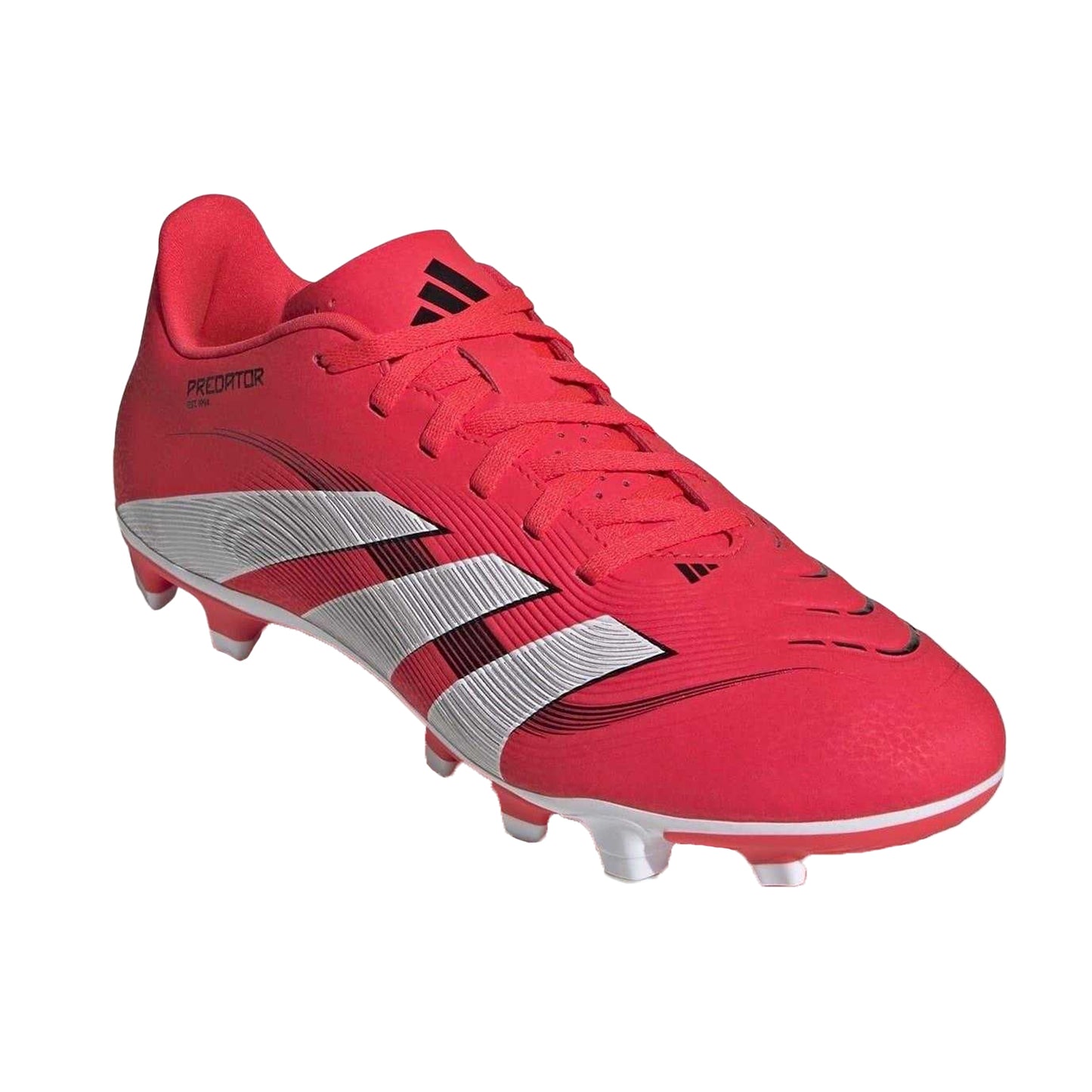 Red-White - Pack Shot - Adidas Mens Predator Club Firm Ground Football Boots