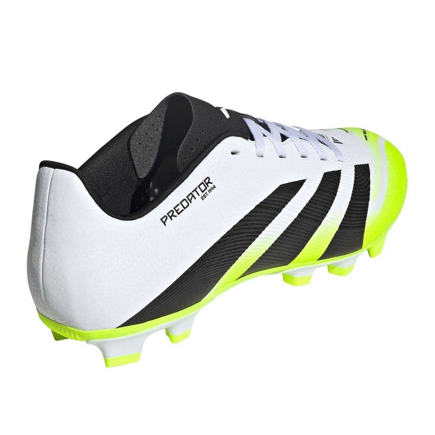 White-Black-Lemon - Back - Adidas Mens Predator Club Firm Ground Football Boots