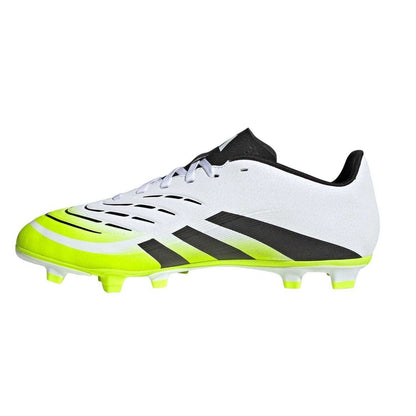 White-Black-Lemon - Side - Adidas Mens Predator Club Firm Ground Football Boots