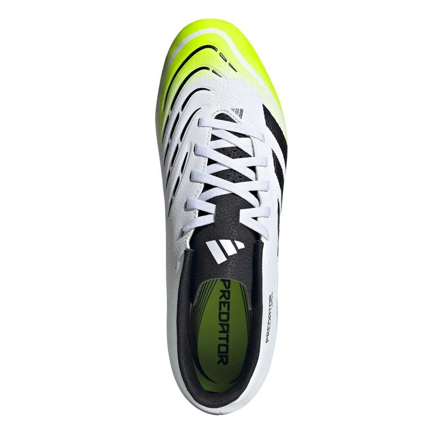 White-Black-Lemon - Lifestyle - Adidas Mens Predator Club Firm Ground Football Boots