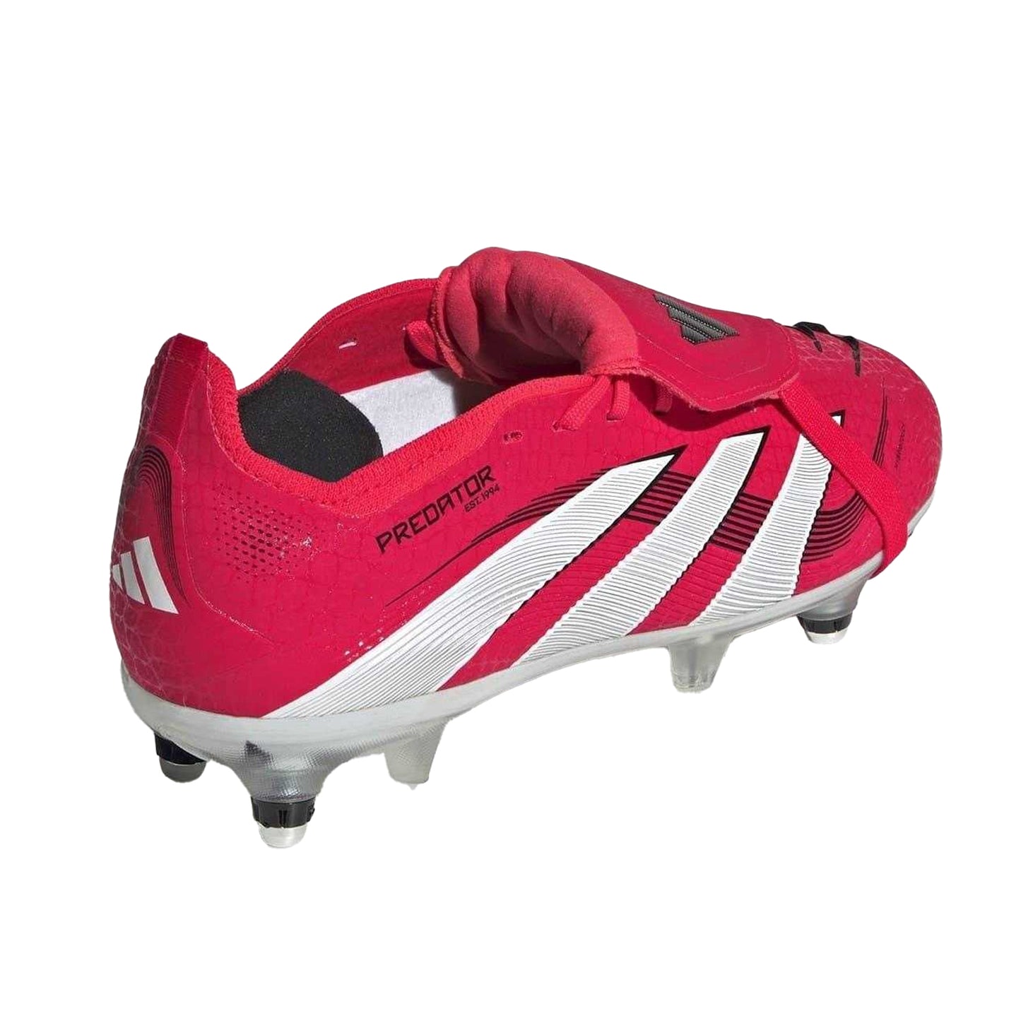 Red-White - Back - Adidas Womens-Ladies Predator Elite Soft Ground Football Boots