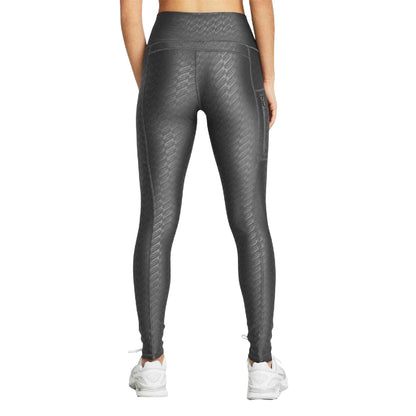 Grey - Back - Under Armour Womens-Ladies HeatGear High Waist Leggings