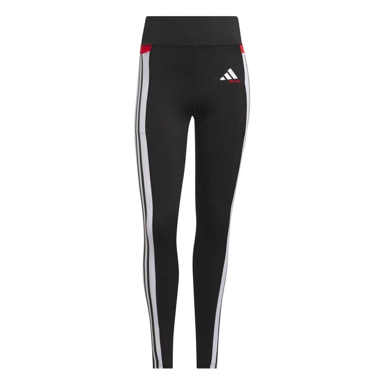 Black - Front - Adidas Womens-Ladies High Waist Leggings