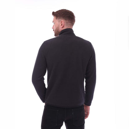 Navy - Back - Farah Mens Rush Quarter Zip Fleece Top