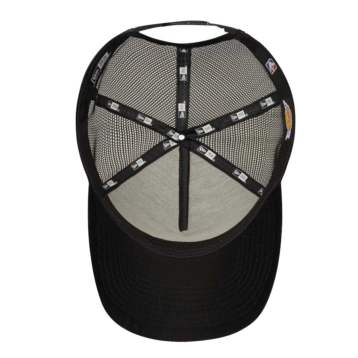 Black - Side - Los Angeles Lakers New Era Trucker Cap