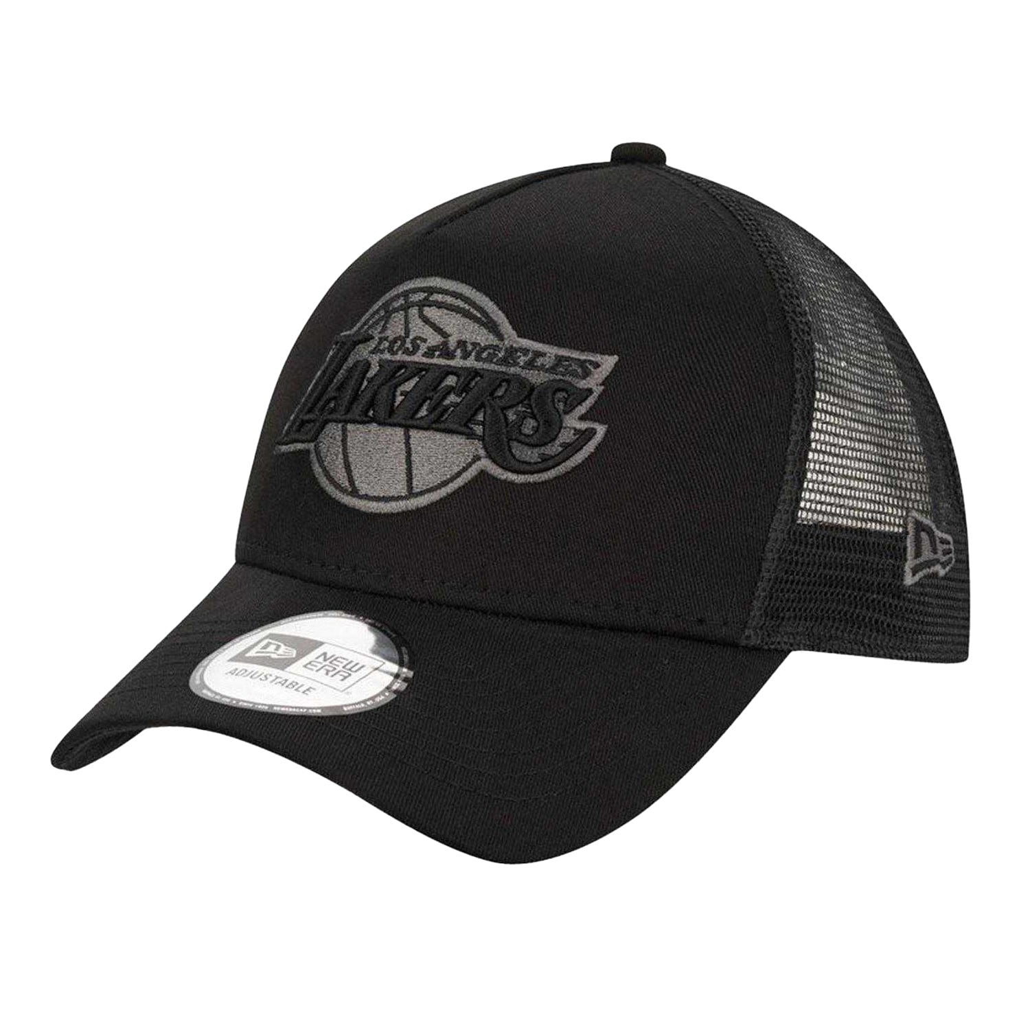 Black - Front - Los Angeles Lakers New Era Trucker Cap