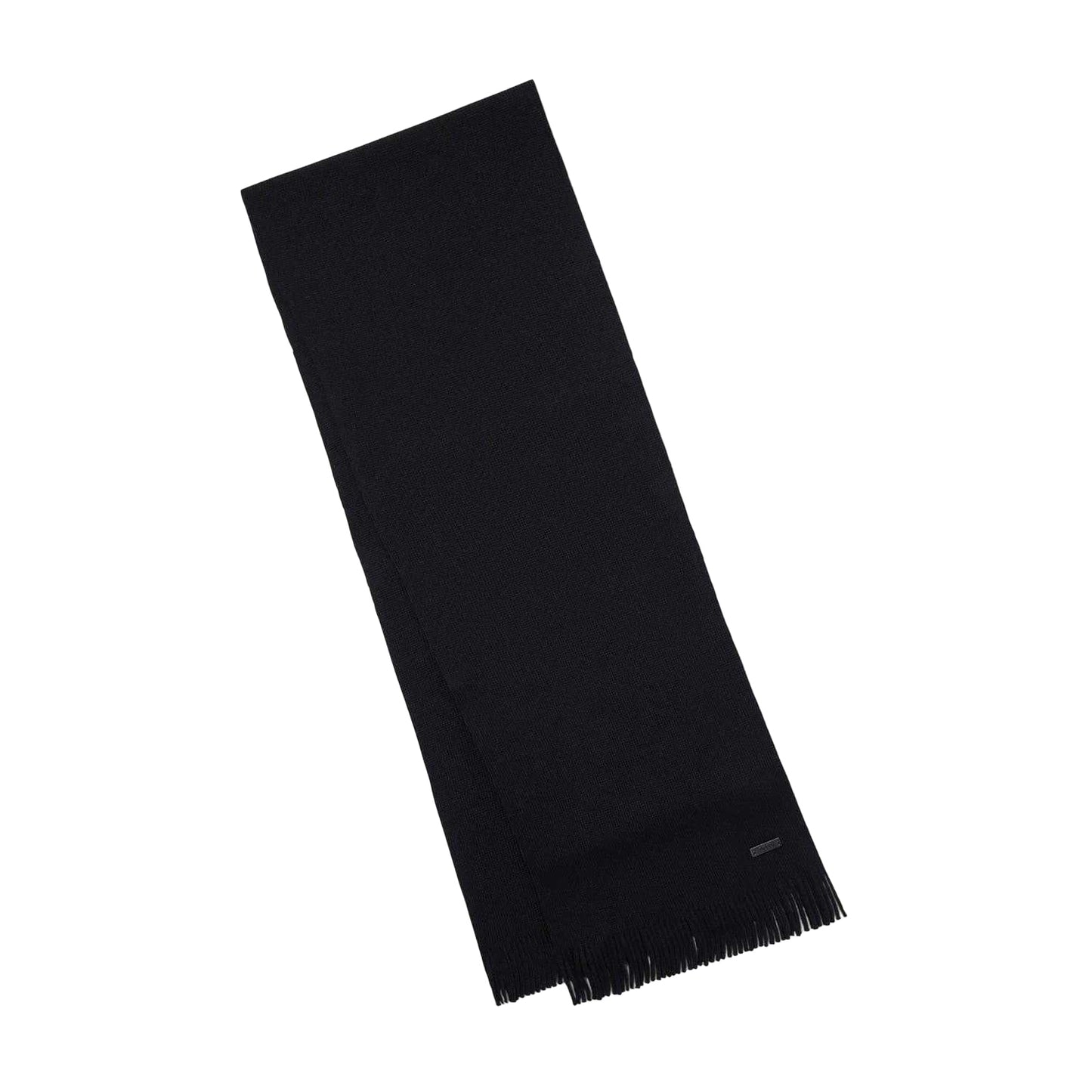 Black - Back - Boss Albas Knitted Midweight Scarf