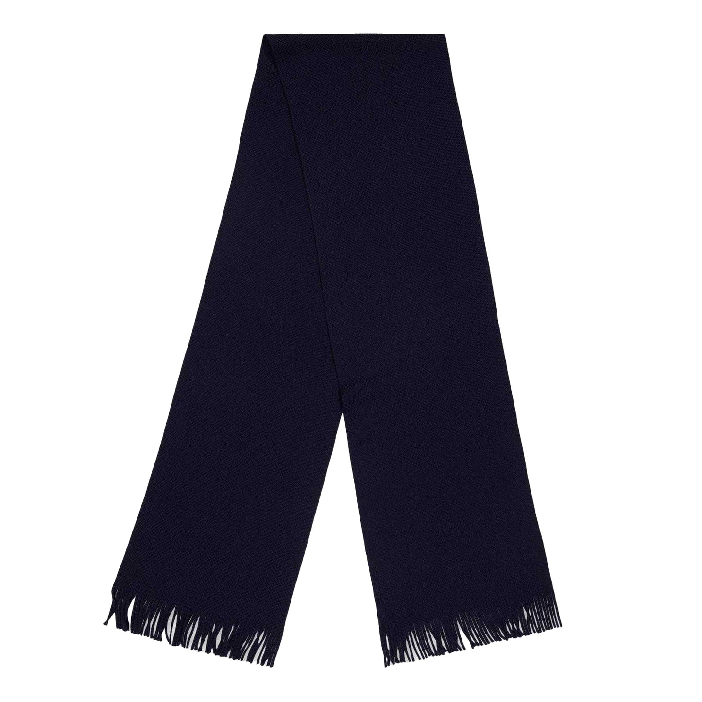 Dark Blue - Front - Boss Albas Knitted Midweight Scarf