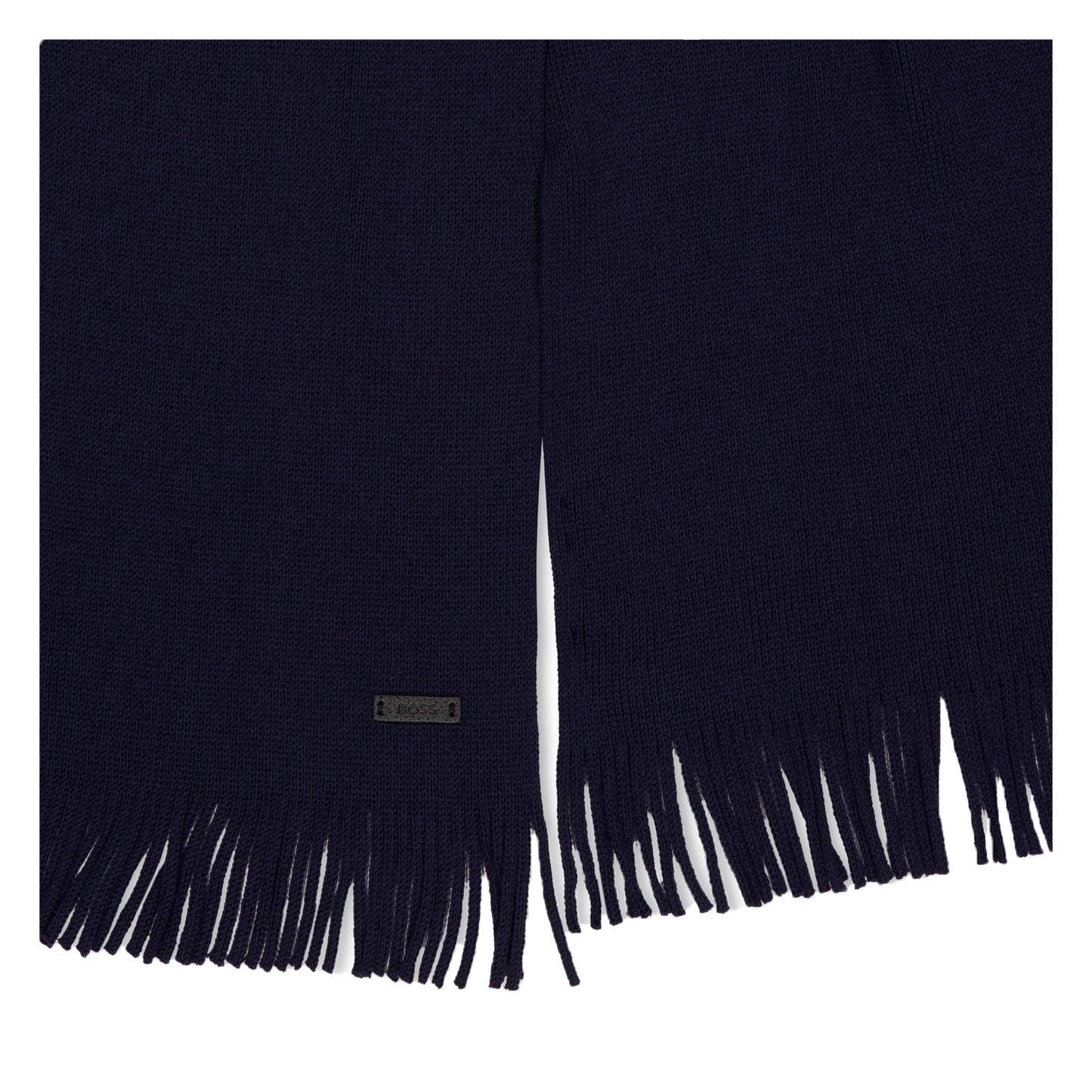 Dark Blue - Back - Boss Albas Knitted Midweight Scarf
