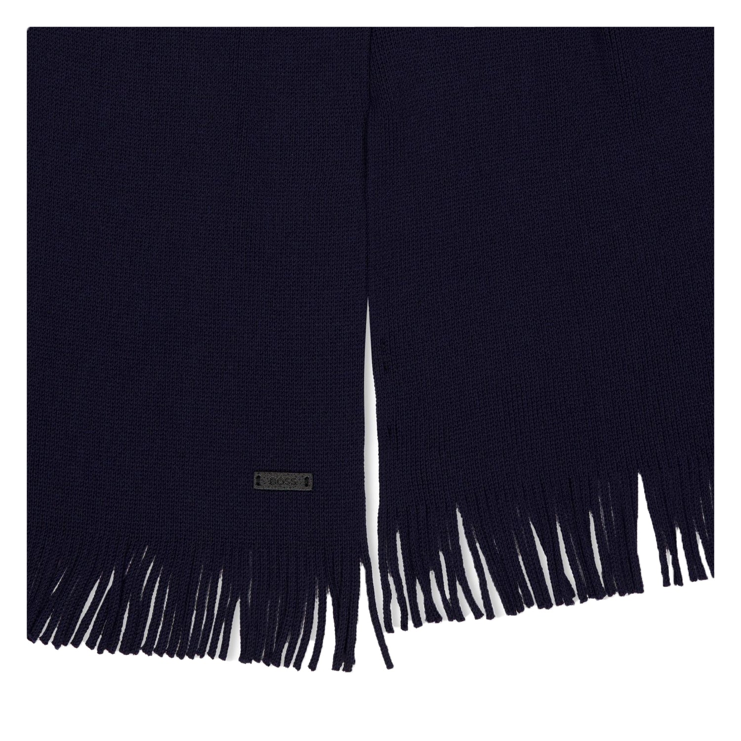 Dark Blue - Back - Boss Albas Knitted Midweight Scarf