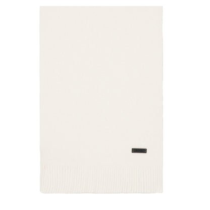 White - Back - Boss Albas Knitted Midweight Scarf