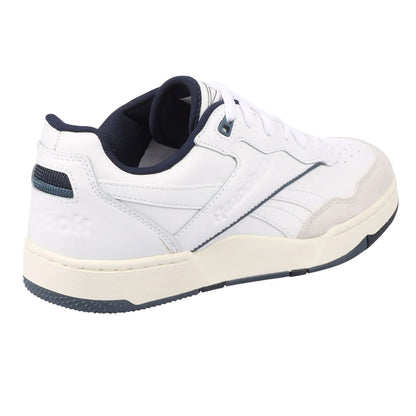 White-Navy - Back - Reebok Unisex Adult Classics BB 4000 II Leather Trainers