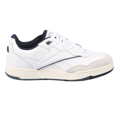 White-Navy - Side - Reebok Unisex Adult Classics BB 4000 II Leather Trainers