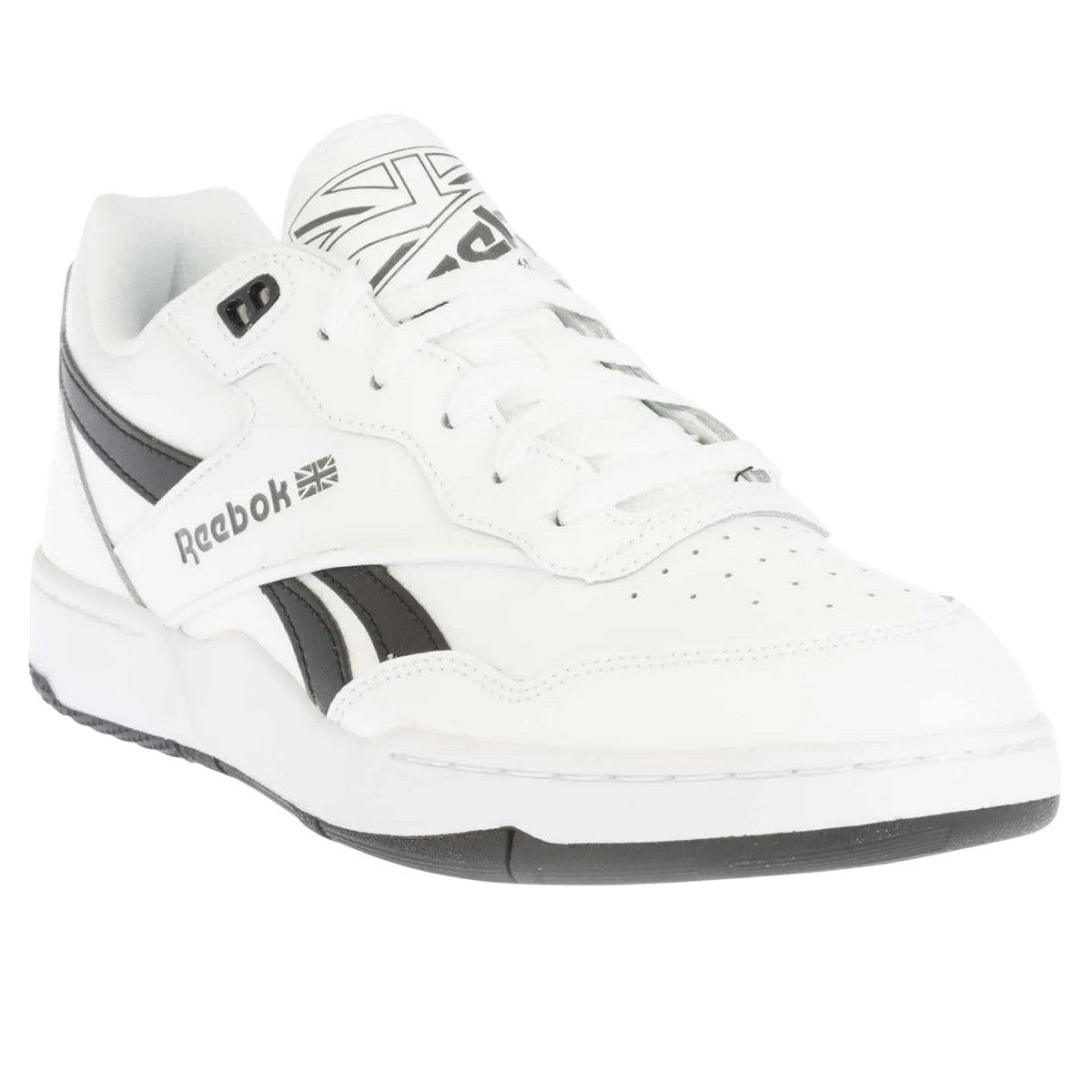 White-Black - Front - Reebok Unisex Adult Classics BB 4000 II Leather Trainers