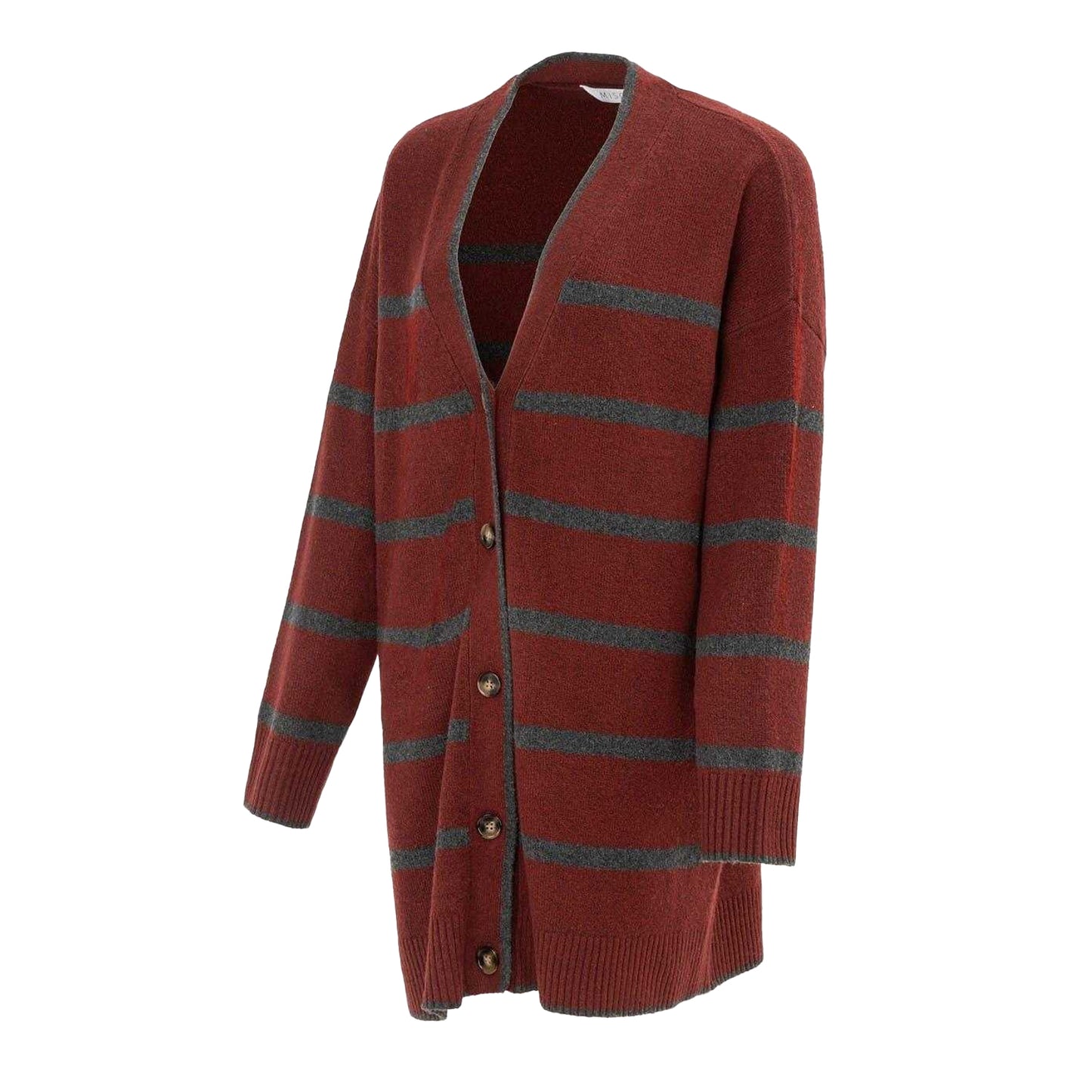 Red - Side - Miso Womens-Ladies Polyester Blend Cardigan