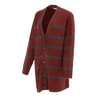 Red - Side - Miso Womens-Ladies Polyester Blend Cardigan