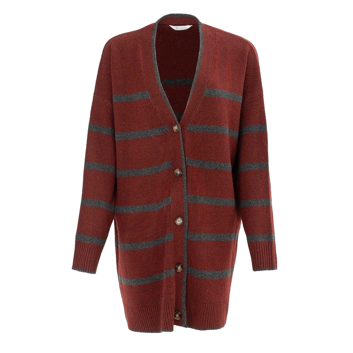 Red - Front - Miso Womens-Ladies Polyester Blend Cardigan