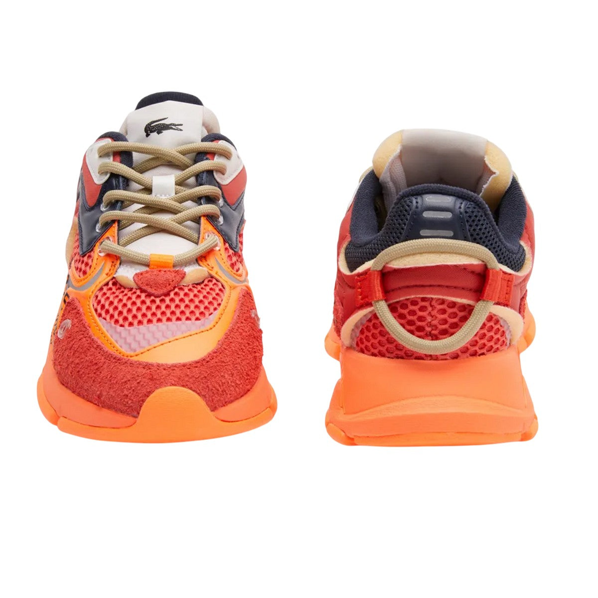 Red - Lifestyle - Lacoste Womens-Ladies L003 Neo Leather Detailing Trainers