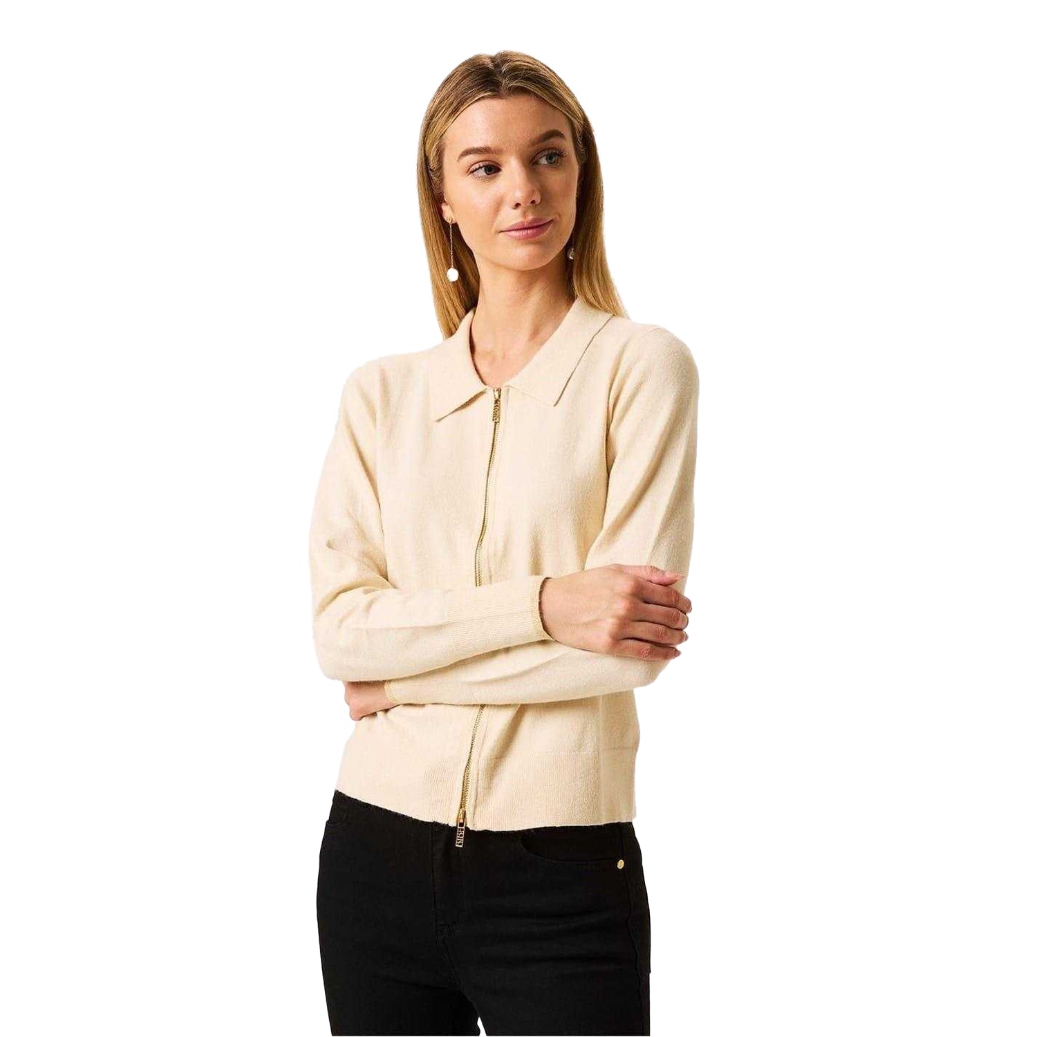 Whitecap Grey Marl - Lifestyle - Biba Womens-Ladies Full Zip Cardigan