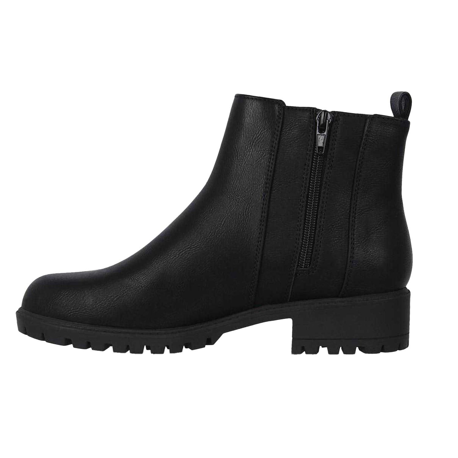 Black - Side - Miso Womens-Ladies Cojito Block Heel Ankle Boots