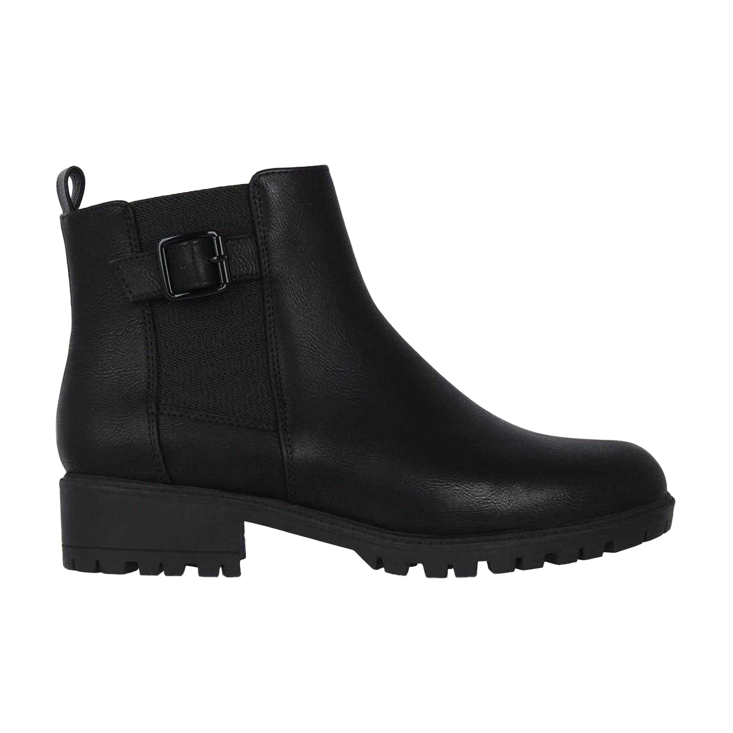 Black - Front - Miso Womens-Ladies Cojito Block Heel Ankle Boots