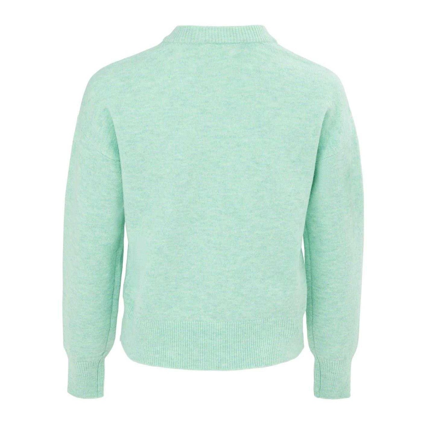 Green - Back - Miso Womens-Ladies Spandex Button Cardigan