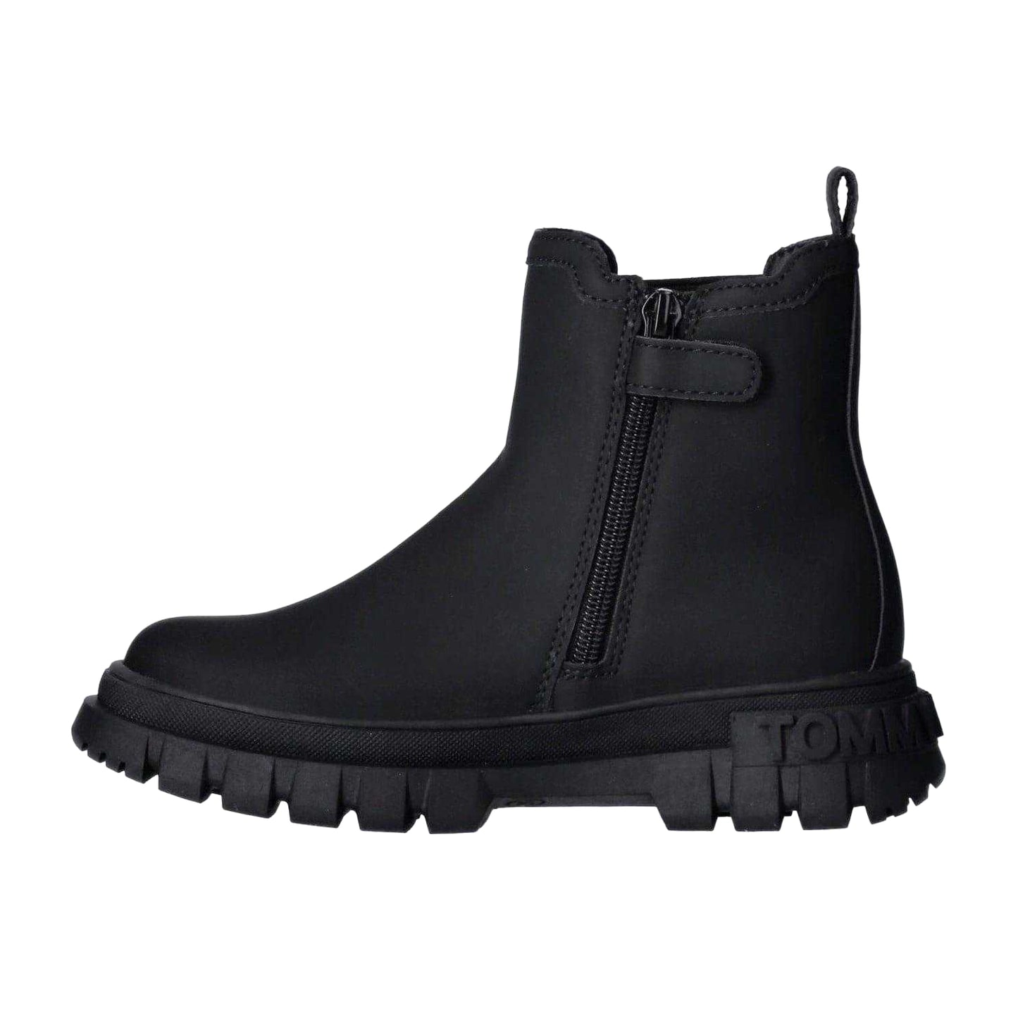 Black - Side - Tommy Hilfiger Womens-Ladies Rubber Chelsea Boots