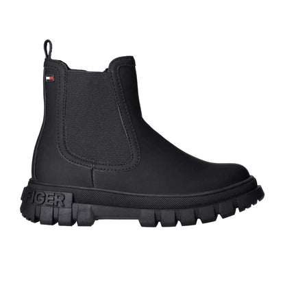Black - Front - Tommy Hilfiger Womens-Ladies Rubber Chelsea Boots