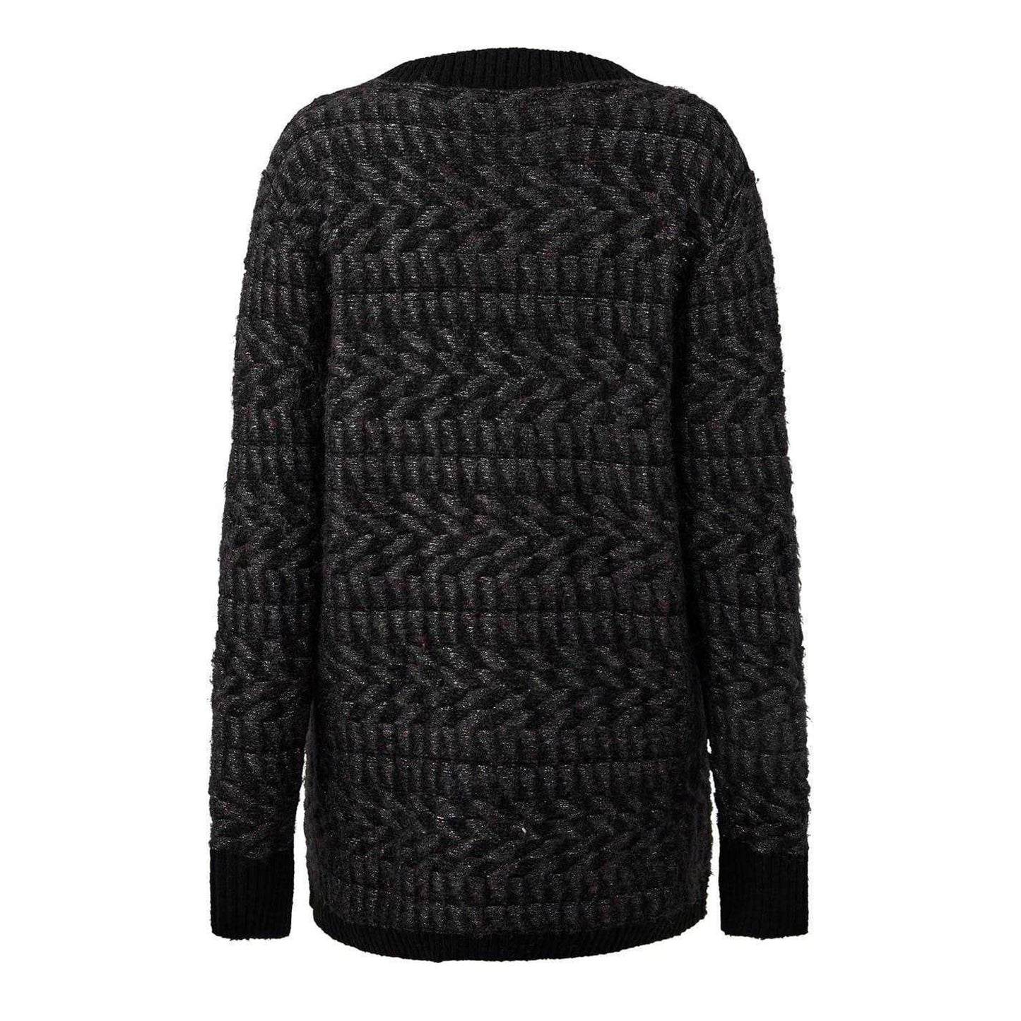 Metallic-Multicoloured - Back - Biba Womens-Ladies Geometric Knitted Cardigan